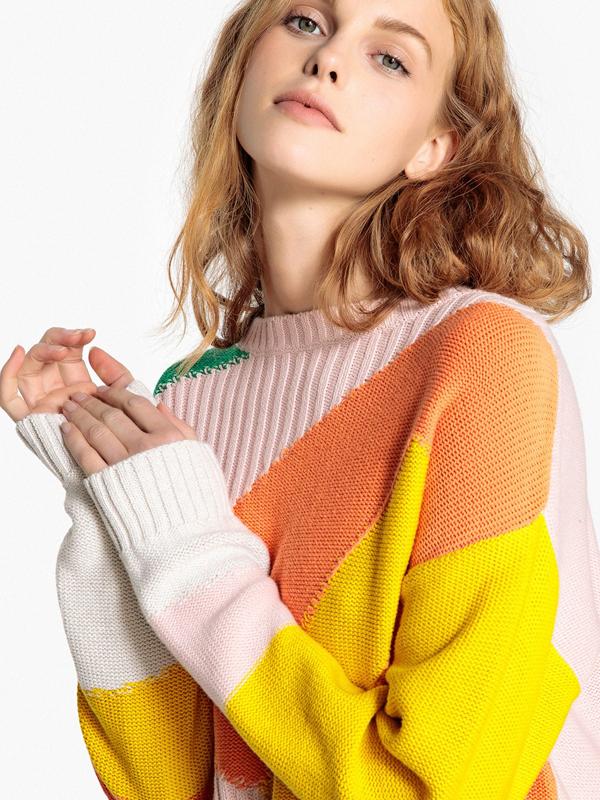 Пуловер разноцветный с вырезом-лодочкой LA REDOUTE COLLECTIONS