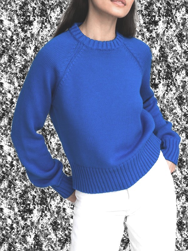 Пуловер из объемного трикотажа